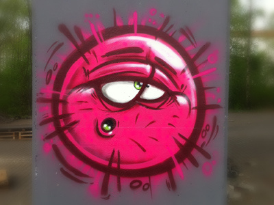 Magenta Virus character cybe cybirds graffiti magenta virus
