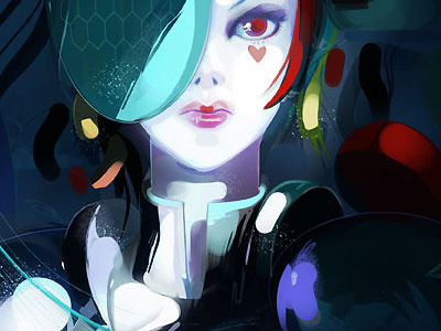 Kitsch Character girl kitsch kitschland light painting sci fi
