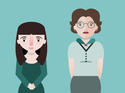Mother & daughter daughter girl illustration mother