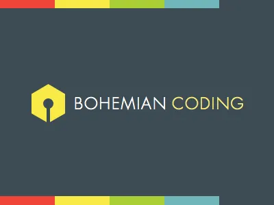Bohemian Coding bohemian futura hexagon identity logo minimal pen