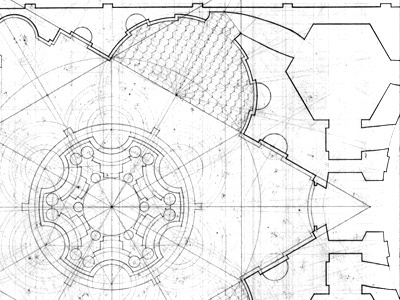 Drawing02 architecture church drafting drawing italy rome santa maria