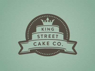 King Street Cake co. brandon grotesque cake crown king logo