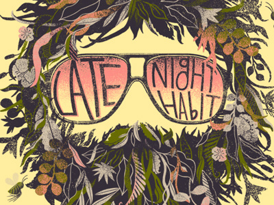 Wild Hair beard late night habit sunglasses tee