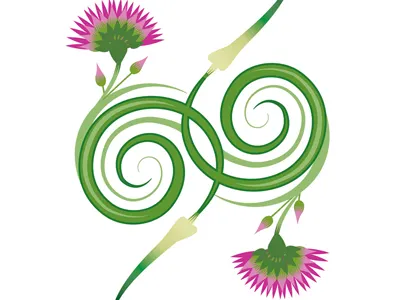 Garlic Scape farmers market flat color flowers food fruit mushrooms qcassetti vector vegetables