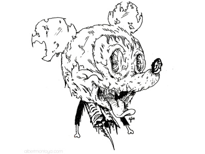 Zombie Mickey disney horror mickey mickey mouse mouse skull walt disney zombie