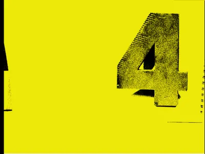 4 4 dirty four grunge number yellow