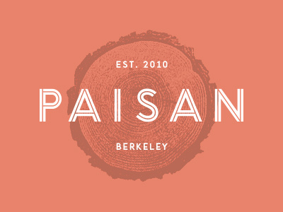 Paisan Logotype berkeley innerstroke italian log logotype osteria pizza pizzeria restaurant ring stump tree wood wordmark