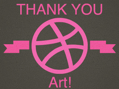 Thanks debut dribbble logo texture thanks