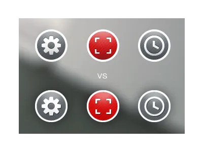 Scan App - UI Buttons - Re-crafted app apple blur buttons capture iphone mobile qr code white