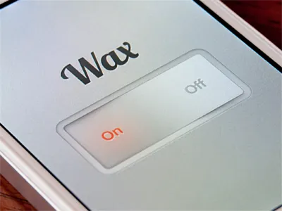 "Wax On. Wax Off." flat off on photoshop switch toggle wax white