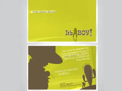 Murray Baby invitation print