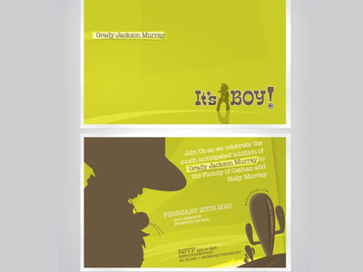 Murray Baby invitation print