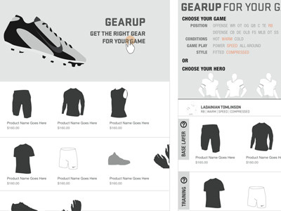 iPad app UX for Nike Football ipad ux