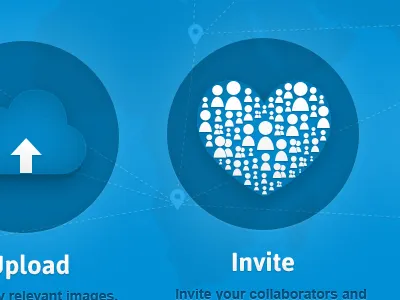 Map Detail asap blue circle heart icons map