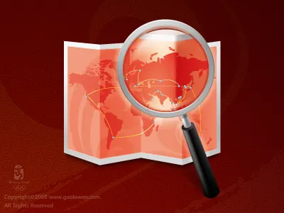 Olympic Torch Relay graphic gui icon logo map olympic search ui