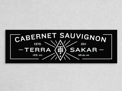 Wine Stuff label monogram type typography wine