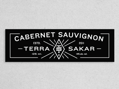 Wine Stuff label monogram type typography wine