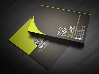 Quick Response Business Card Design Ver 05 black card brand branding business business card card clean colorful colorful business card colors corporate corporate business card creative business card detail business card futura landscape minimalism modern name card pixel portfolio card print ready professional professional card qr business card qr code quick response rainbow card