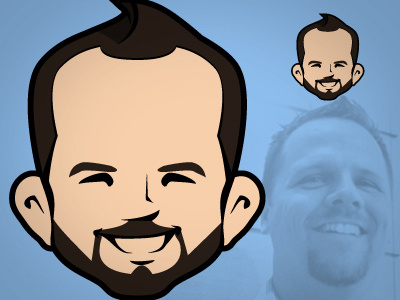 Happy Webbie - Derek Featherstone caricature cartoon character character design illustration web