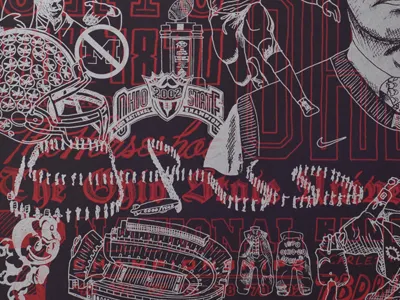 Ohio State Poster football illustration ohio poster sports typography