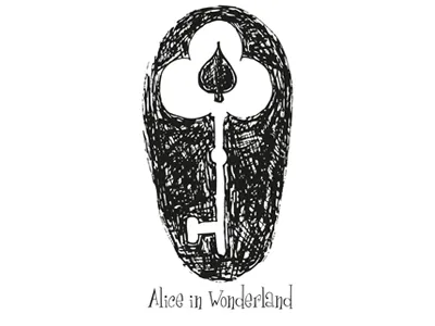 Alice In Wonderland II alice in wonderland card children doodle drawing hole key playing card sketch spade tale