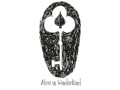 Alice In Wonderland II alice in wonderland card children doodle drawing hole key playing card sketch spade tale