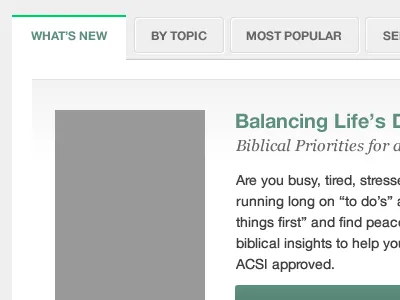 Organizational tabs tabs