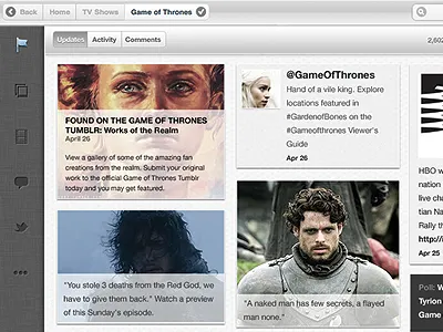 Fangible iPad app (alpha) - Fanclub™ Main Section Preview alpha fan fan club interface ipad mockup tablet ui user experience user interface ux