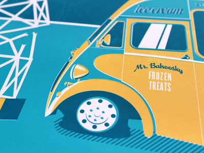 Birbiglia Reprint cream ice preview screenprint truck