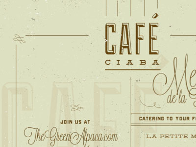 Menu WIP cafe menu typography wip