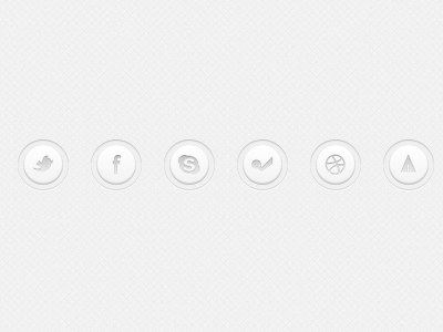 Social Buttons design dribbble facebook forrst foursquare icons ilustration media skype social twitter web