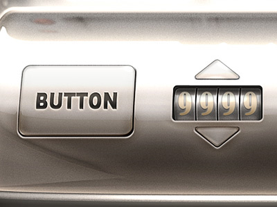 WIP (IV) arrow button chrome count metal reflection retro ui vintage wip work in progress