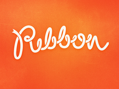 Ribbon logo orange ribbon texture