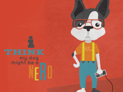 Nerd Dog childrens book dog illustration nerd