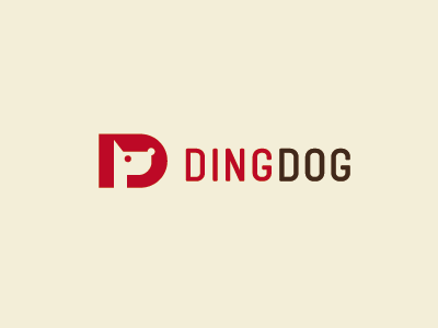 Dingdog brand concept creative logo d dog letter d logo mark simple