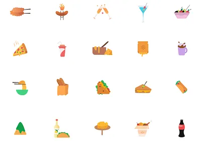 Fun food icons app icons cheese design digital design digital icons food graphic design graphics art iconography illustration ui ui design ui icons visual design