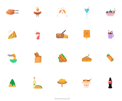 Fun food icons app icons cheese design digital design digital icons food graphic design graphics art iconography illustration ui ui design ui icons visual design