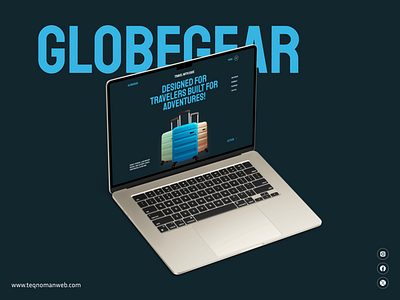 Globegear - Landing page baglandingpage dribbble post productdesign shots suitcaselandingpage travelbag webdesign