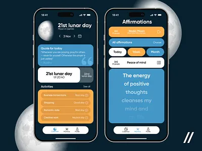 Lunar Cycle Mobile iOS App android app app design app template dashboard dashboard ui design finance finance app finance app design fintech fintech app fintech app design ios mobile mobile app design mobile ui design online ui ux