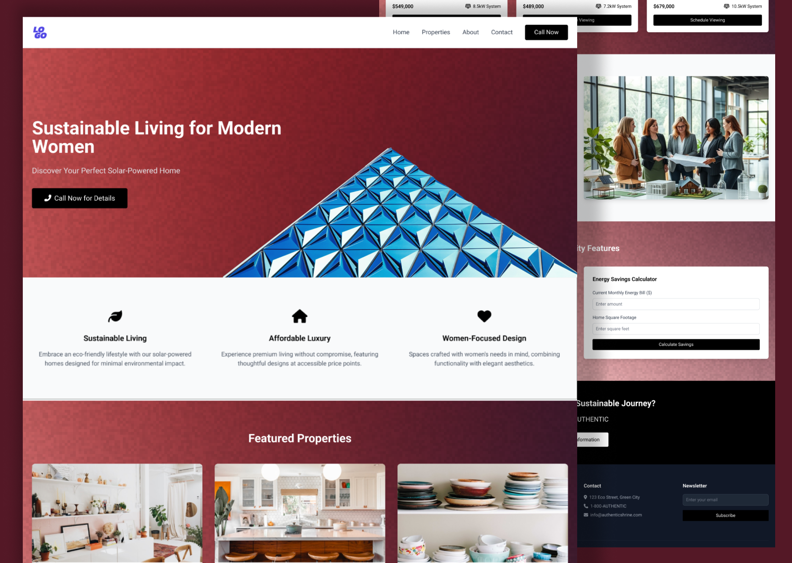 Solar Homes Landing Page by MA Jillani on Dribbble