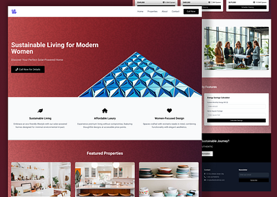 Solar Homes Landing Page branding landingpagedesign ui webdesigninspiration