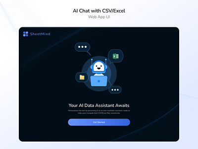 AI Chat With CSV / Excel design figma minimal ui ui design uiux ux