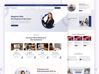Magento Development Services - Website Design branding design figma graphic typography ui uiux ux website website design