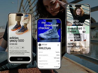 Streetwear Community Ecommerce App – Trendy UI/UX for Fashion En 3d animation branding figma framer graphic design logo motion graphics sameer sameerdesigne ui websflow website