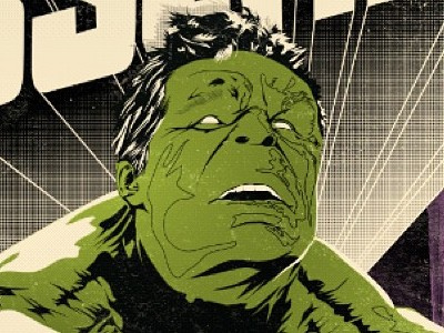 Hulk Smash! art avengers gallery 1988 green hulk purple screen print smash