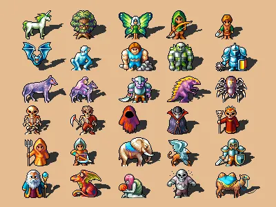 Lordmancer characters rescale game icon rpg sprite