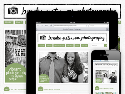 Brooke Peterson Photography bootstrap ipad iphone photography responsive website wordpress