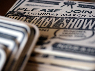 Baby Shower Invites - Detail brian leach flolab graphic design