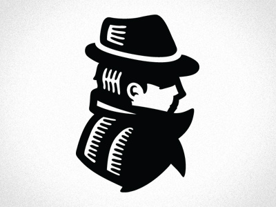 Tipplin Logo Mark coat detective hat logo man mysterious mystery simple trench