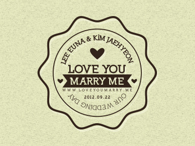 Wedding stamp logo love marry stamp wedding